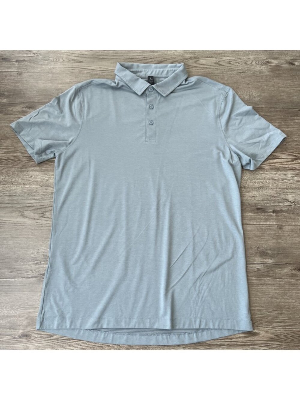Lululemon Evolution Short Sleeve Polo Shirt Blue Cast Mens Large